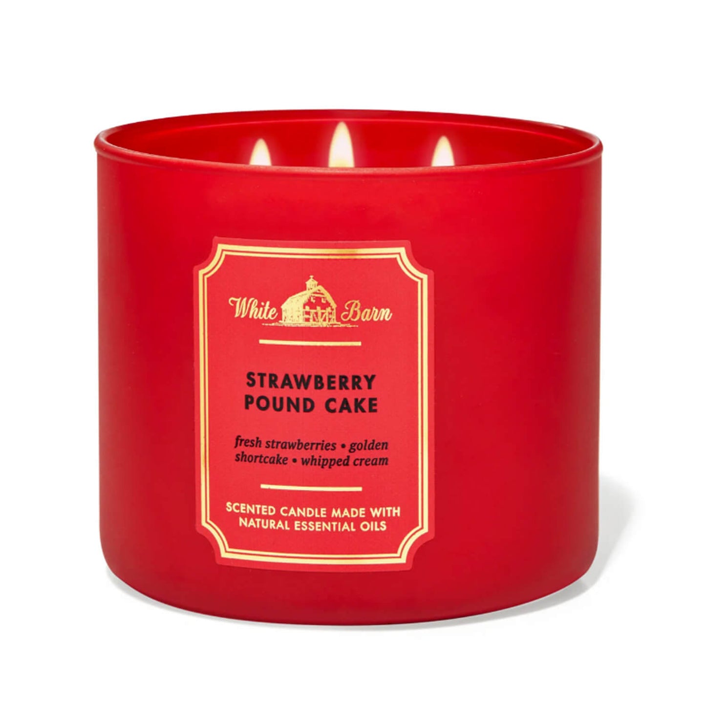 Bath & Body Works 3-Wick Candle - Strawberry Pound Cake