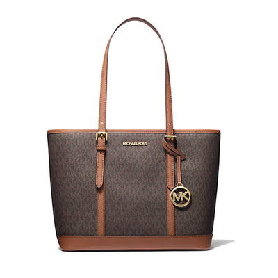 Michael Kors Jet Set Top-Zip Tote Bag, Brown