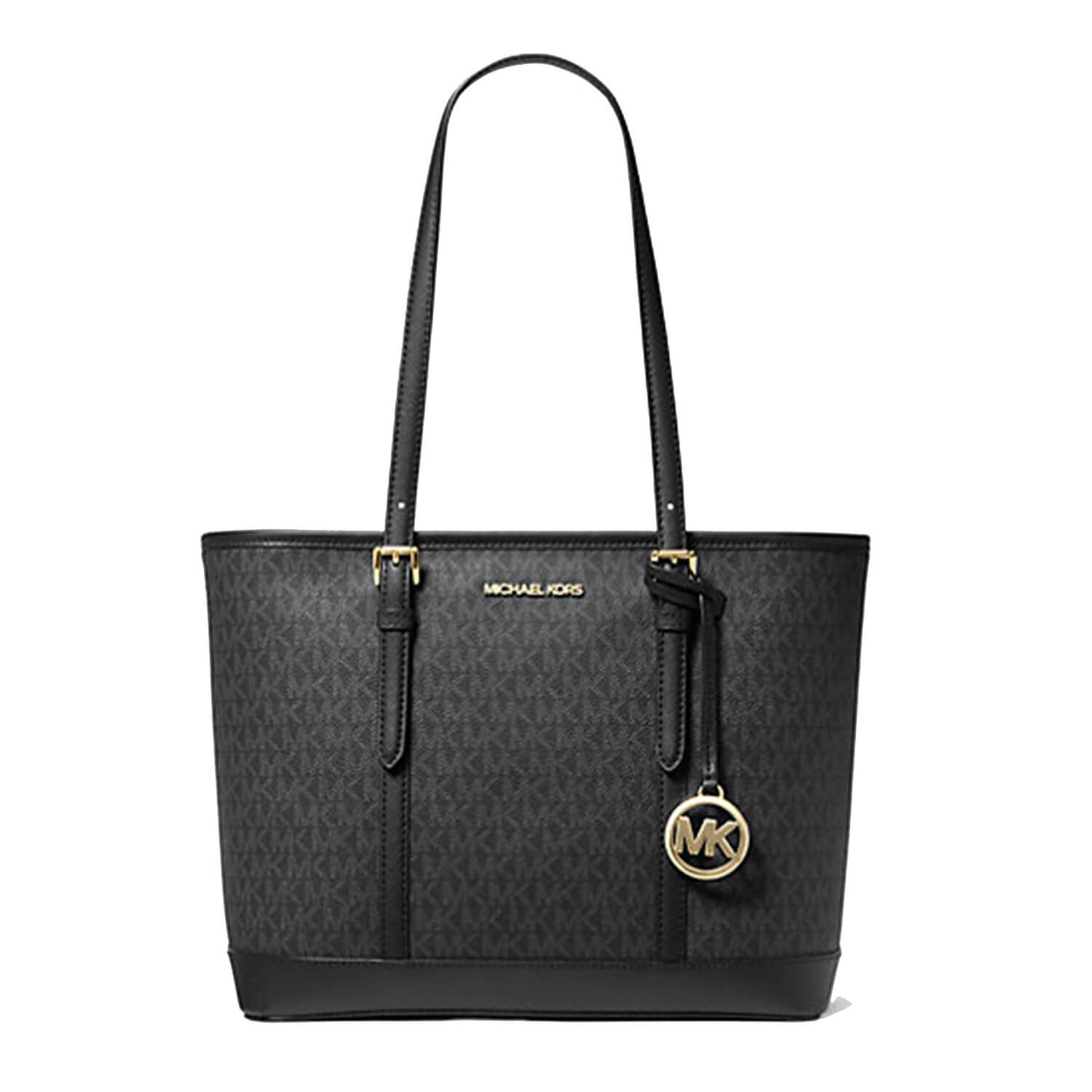 Michael Kors Jet Set Top-Zip Tote Bag, Black