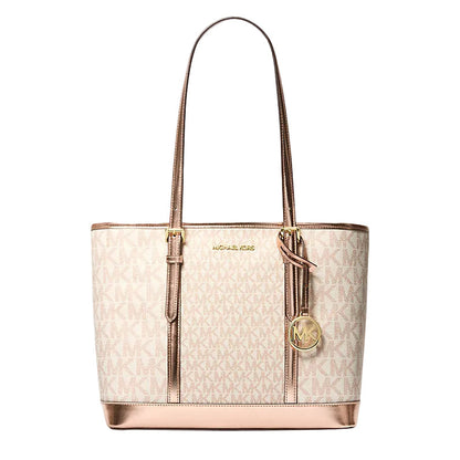 Michael Kors Jet Set Top-Zip Tote Bag, Rose Gold