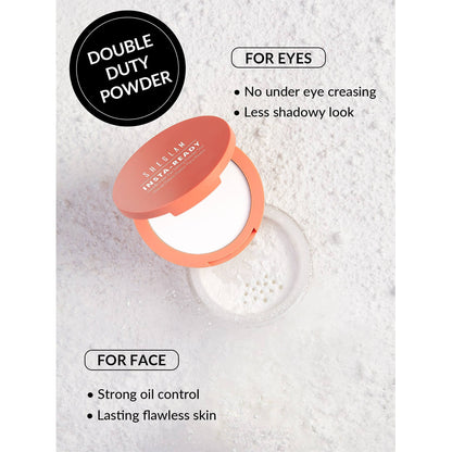 SheGlam Face & Eye Setting Powder Duo - Translucent
