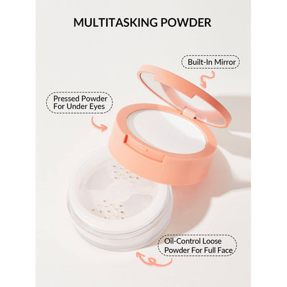 SheGlam Face & Eye Setting Powder Duo - Translucent