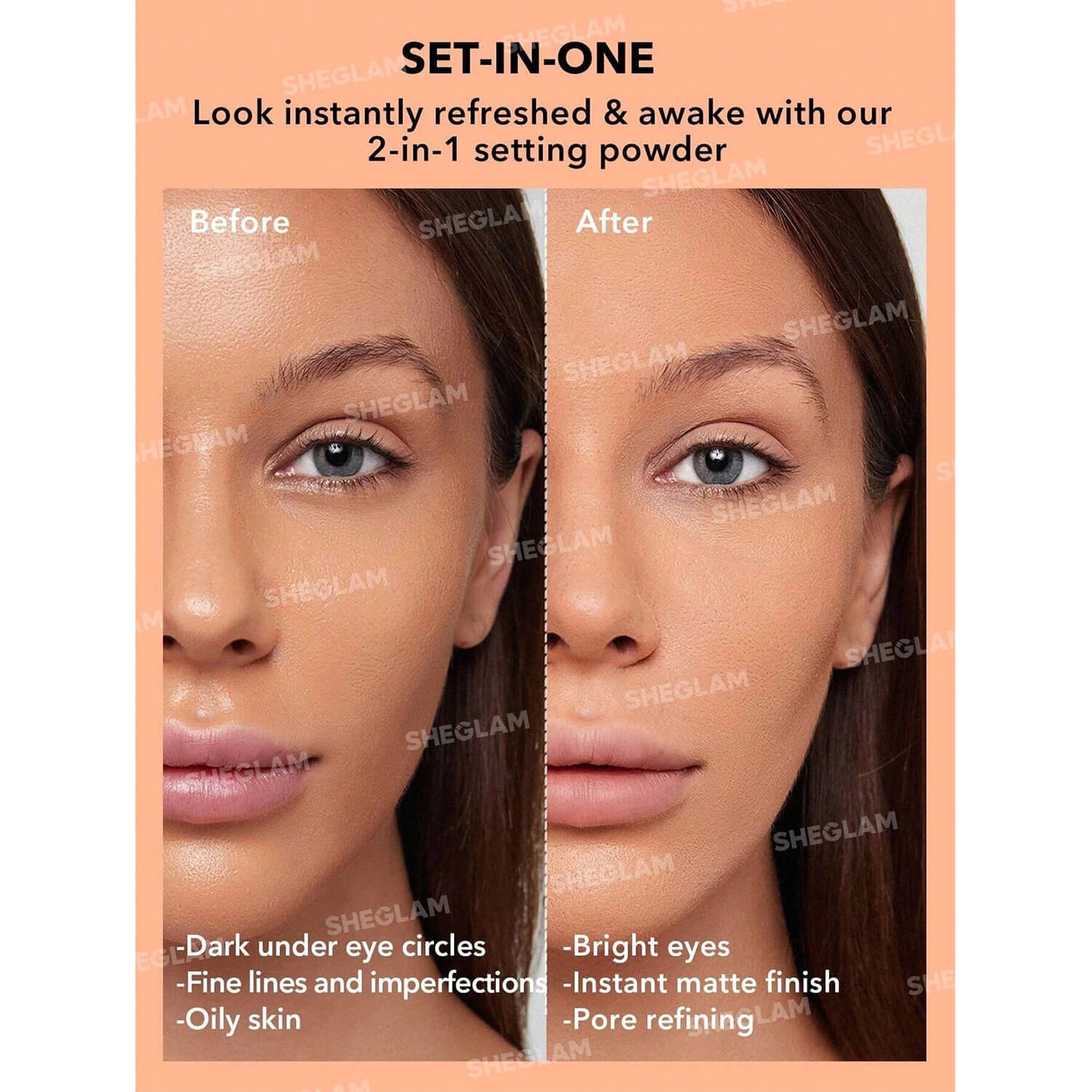 SheGlam Face & Eye Setting Powder Duo - Translucent