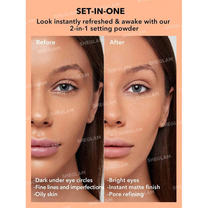 SheGlam Face & Eye Setting Powder Duo - Translucent